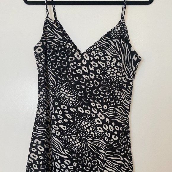 NWT Nasty al Animal Print Black & White Mini Dress - Picture 1 of 5